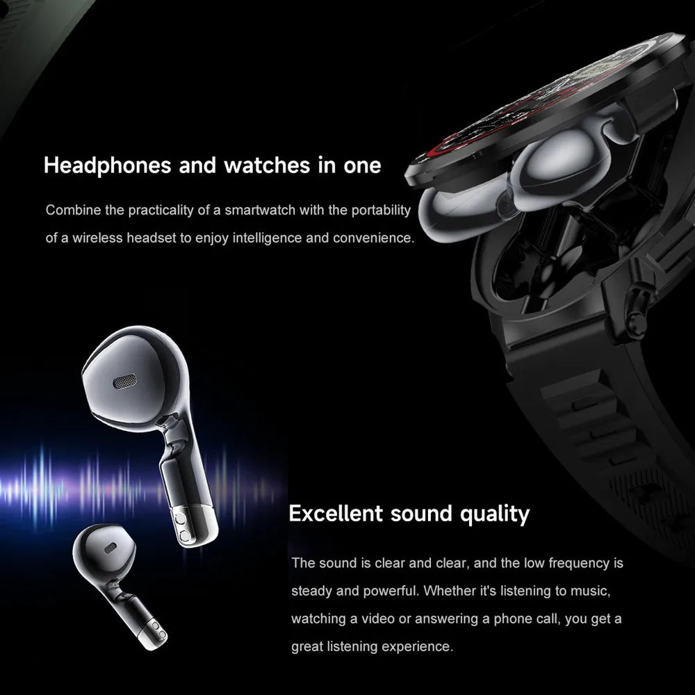 2 In 1 Smart Watch For Men With Activity Tracking And Bluetooth Connectivity