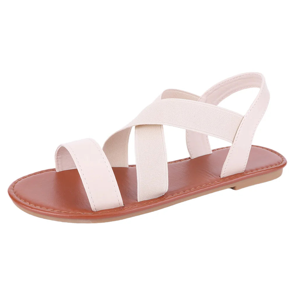 Elastic Ankle Strap Summer Dressy Shoes for Women