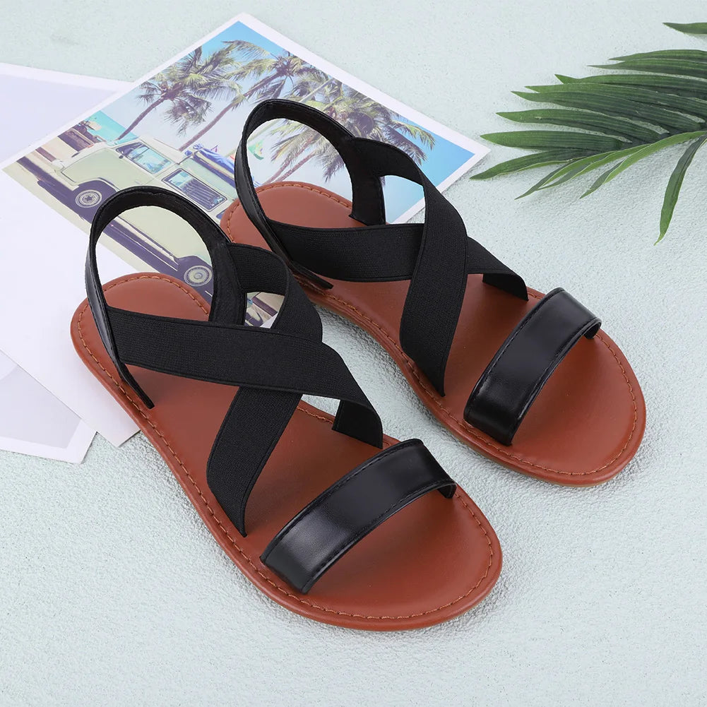 Elastic Ankle Strap Summer Dressy Shoes for Women