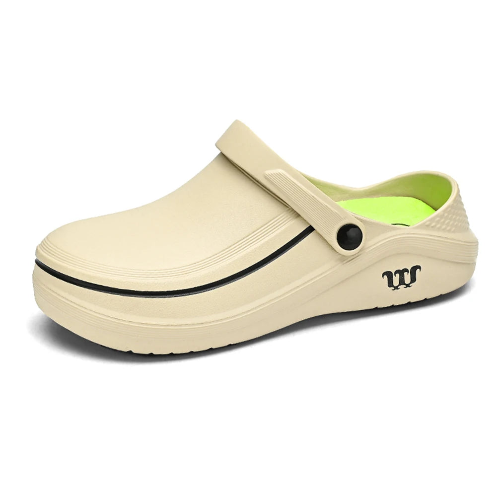 EVA Chef Shoes Lightweight Work Shoes Breathable Comfortable Non-Slip Oil-Proof Nursing Shoes for Hotel Restaurant