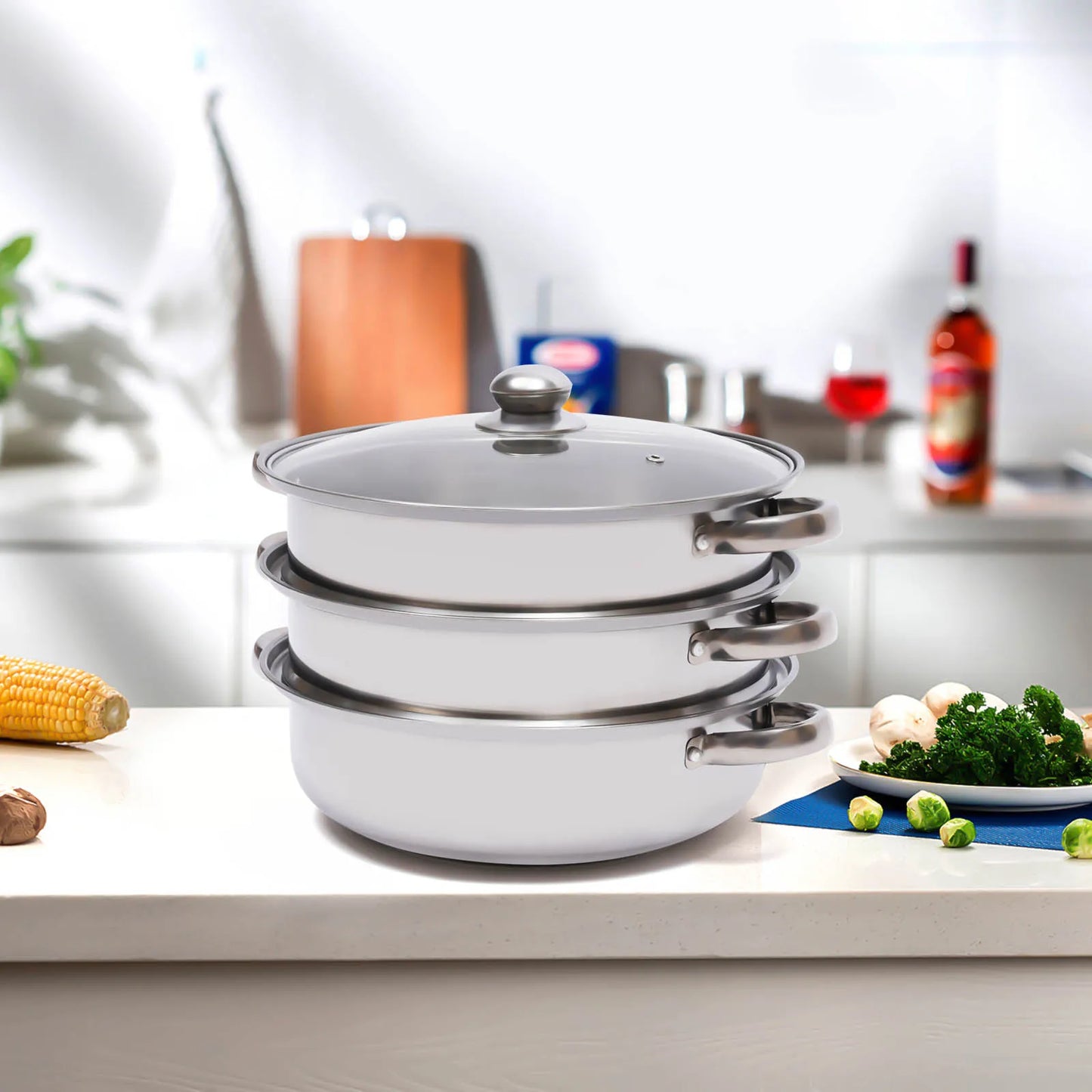 3 Tier Steamer Cooker Steam Pot Set