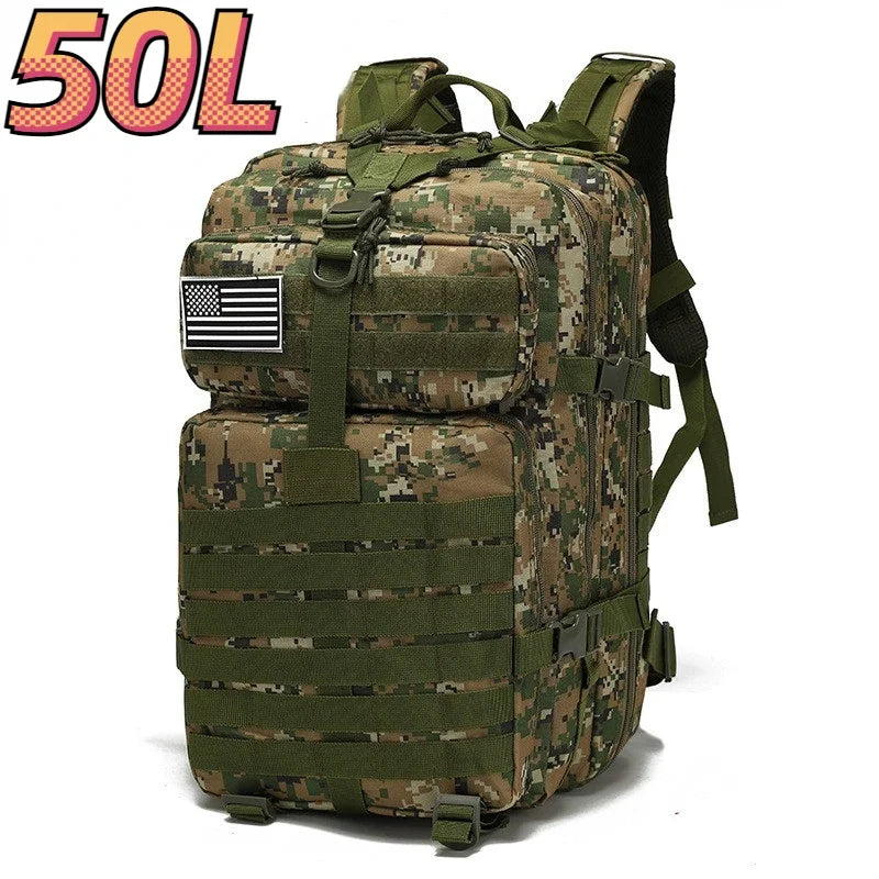 30L/50L 1000D Nylon Waterproof Trekking Fishing Hunting Bag Backpack