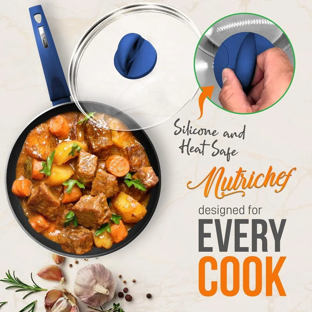 12pc Nonstick Cookware Set Cooking Pots Pans Kitchen Utensils Cookware Accessories Induction Compatible Heat Resistant Durable