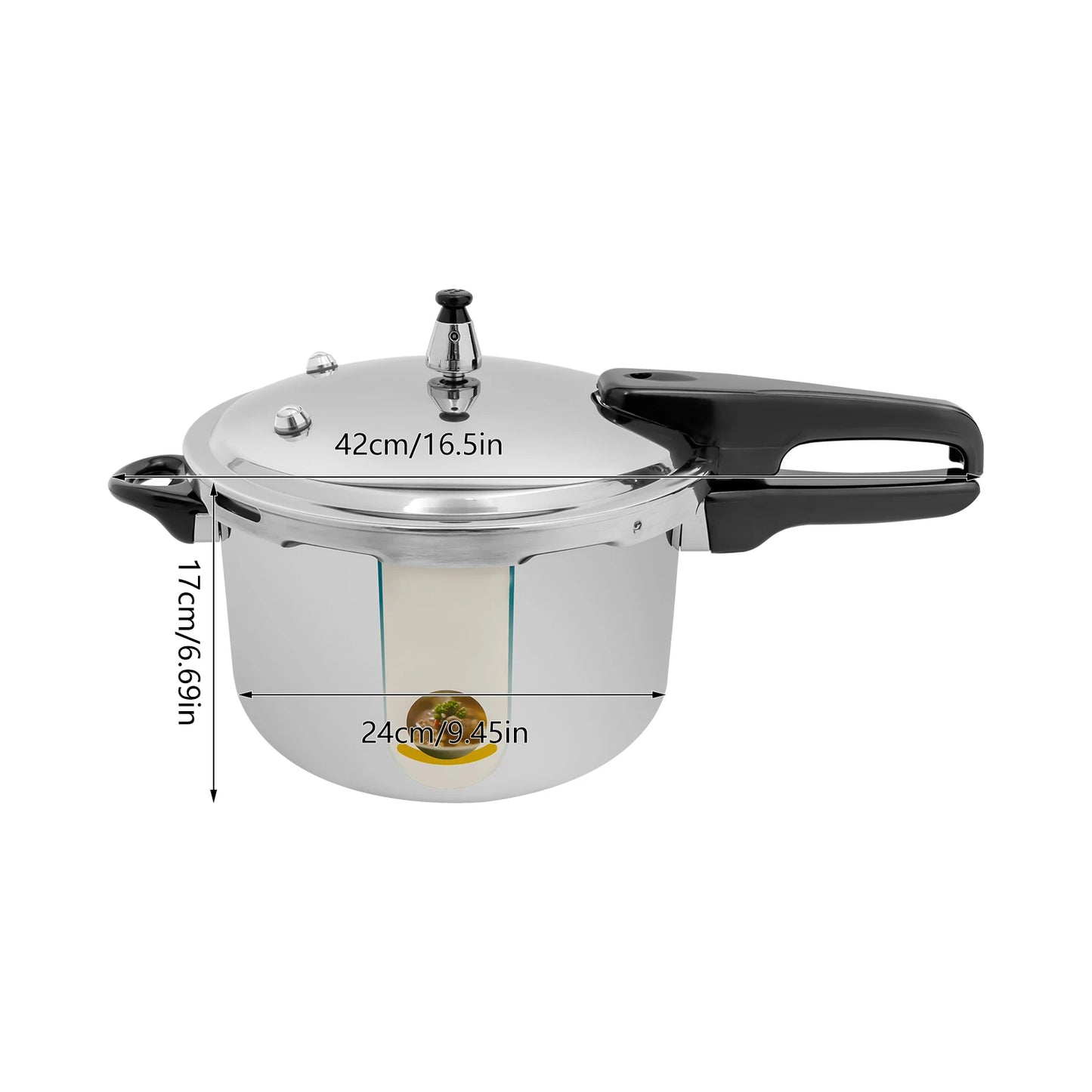 24CM/7L 201 Stainless Steel Kitchen Pressure Cooker