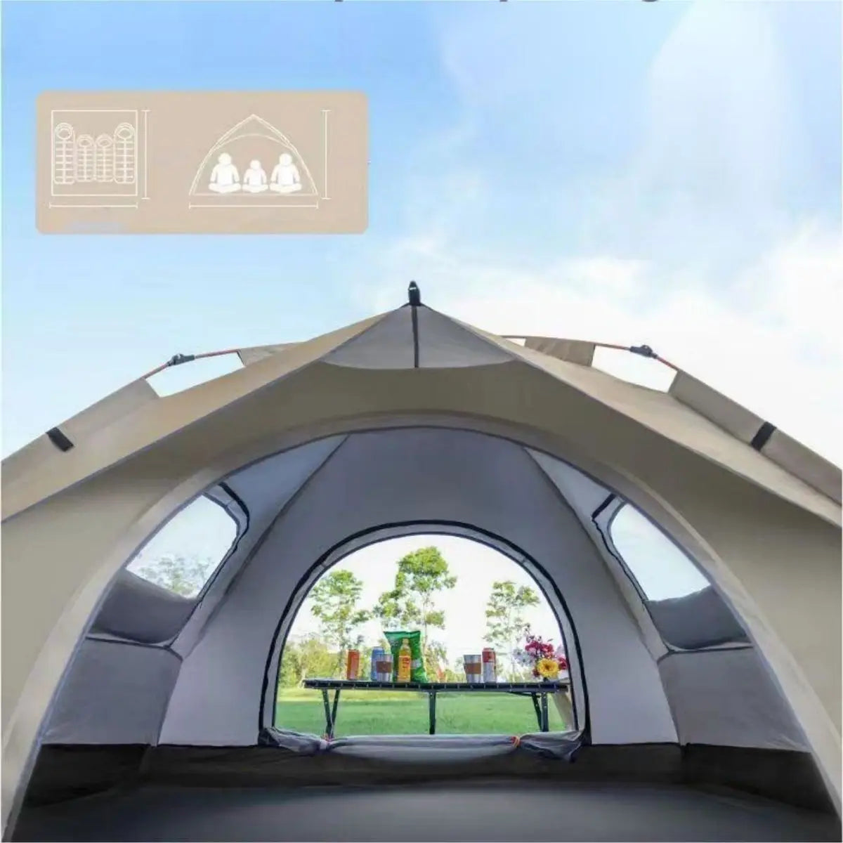 Automatic Quick-Opening Tent Outdoor Self-Driving Design