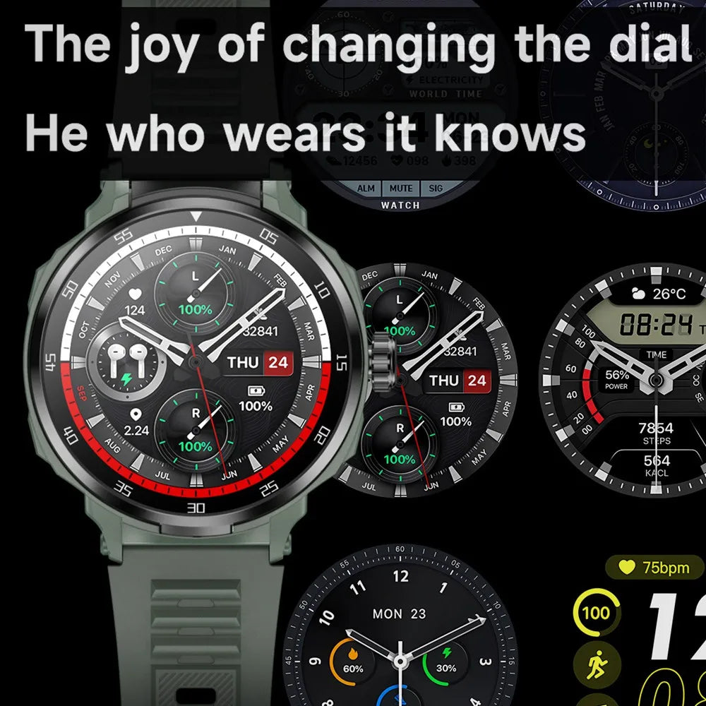 2 In 1 Smart Watch For Men With Activity Tracking And Bluetooth Connectivity