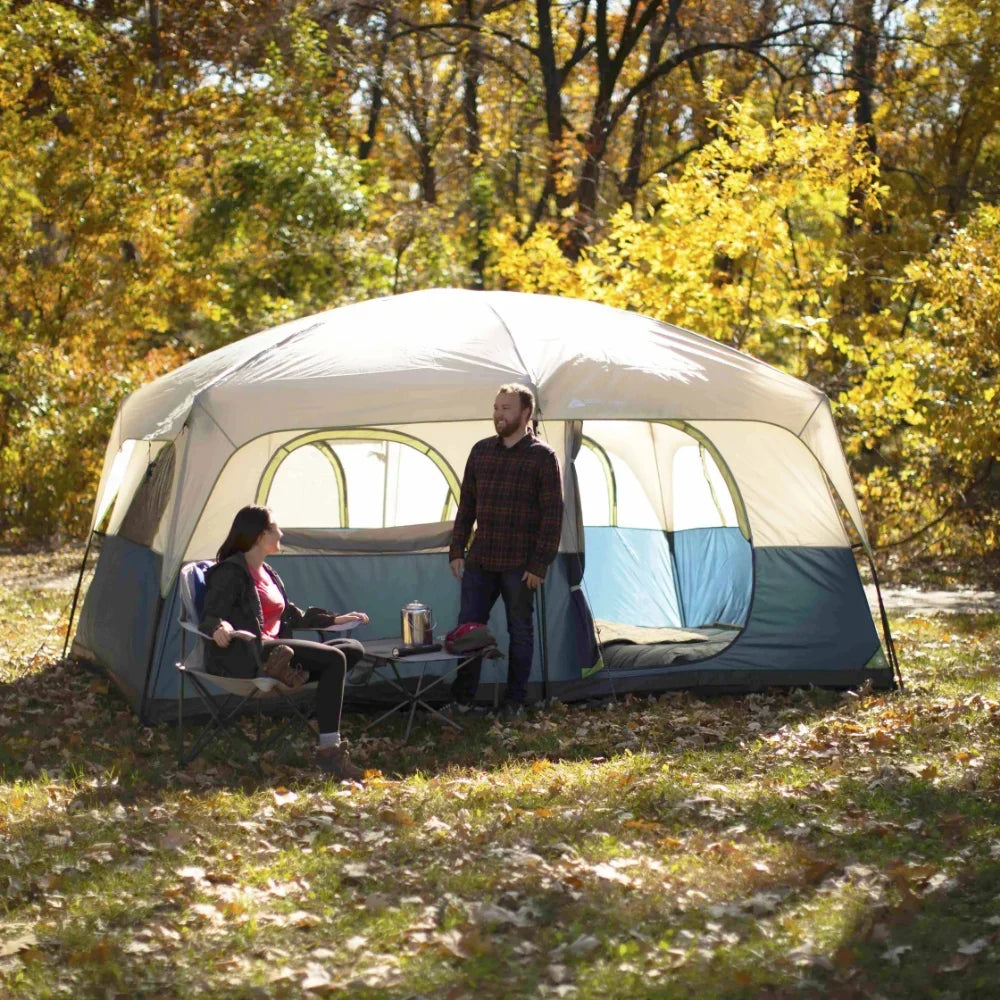 2025 New 14' X 10' Family Cabin Tent Sleeps 10 13.5 lbs