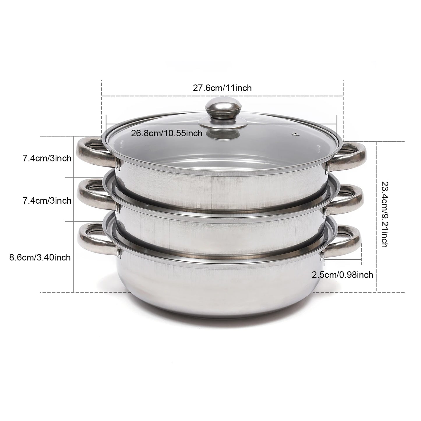 3 Tier Steamer Cooker Steam Pot Set