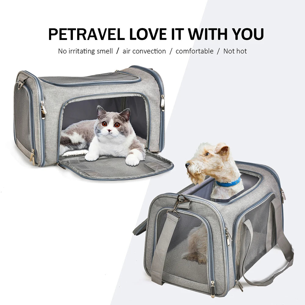 Dog Carrier Bag Soft Side Backpack Cat
