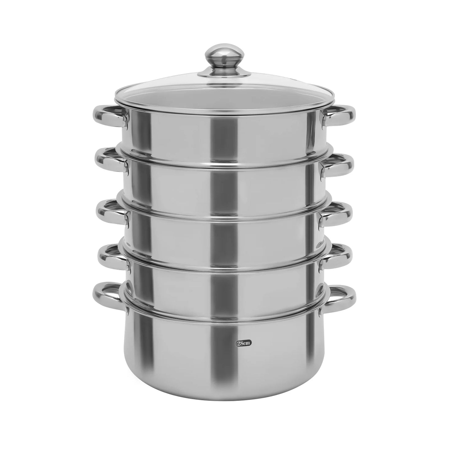 5 layer Silver 304 Stainless Steel Steam Cooker