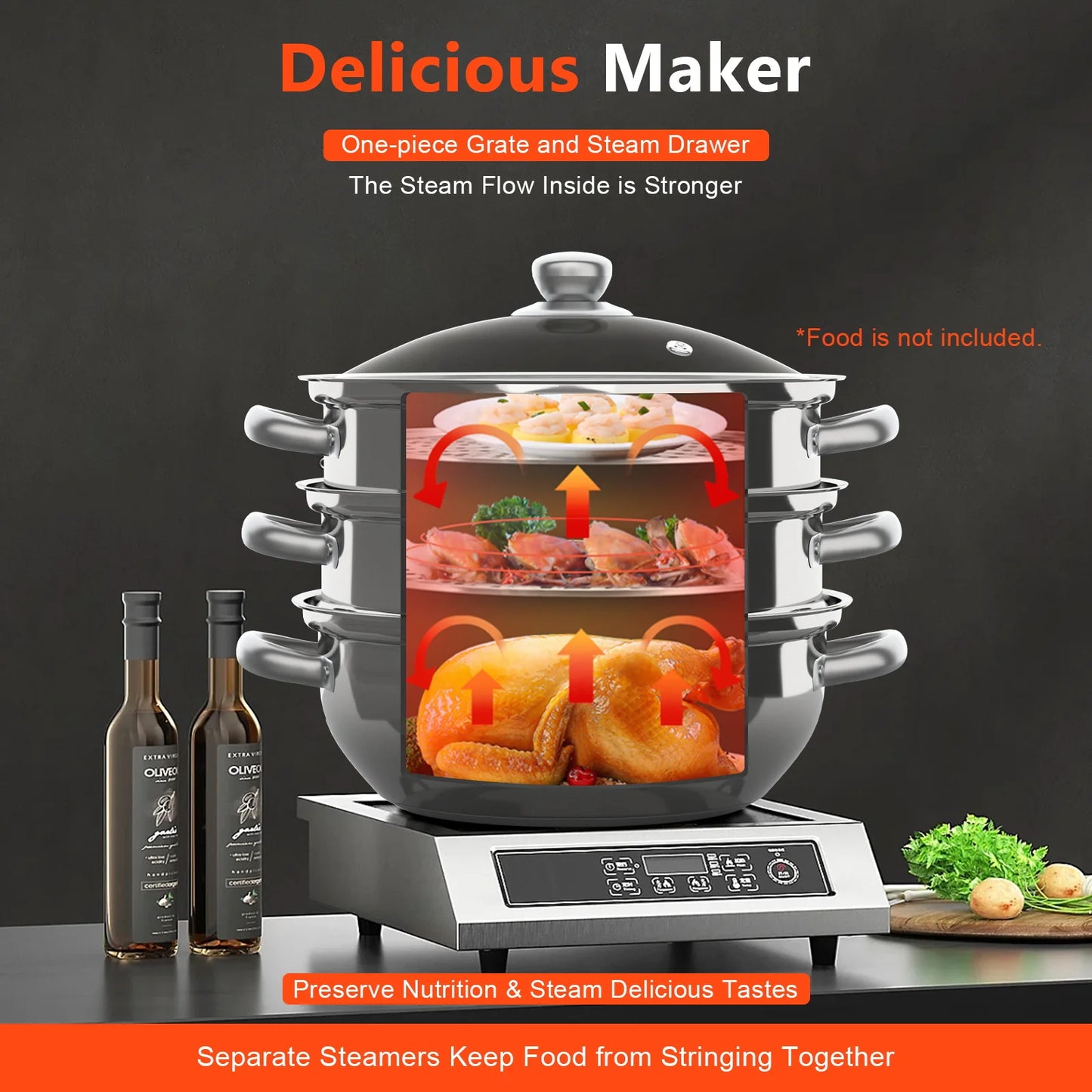 3 Tier Steamer Cooker Steam Pot Set