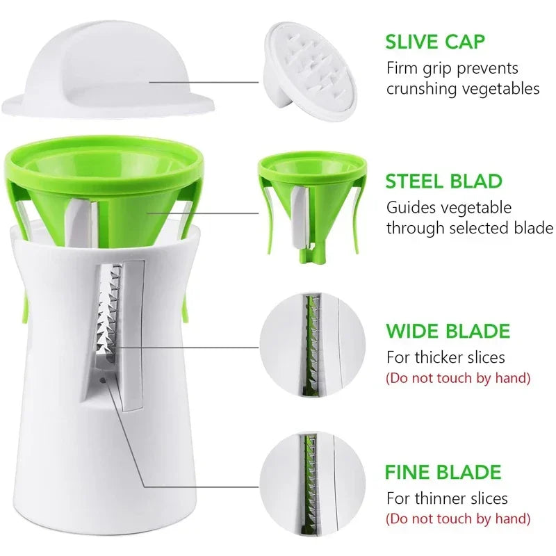 Heavy Duty Spiralizer Vegetable Slicer with Stainless Steel Blade