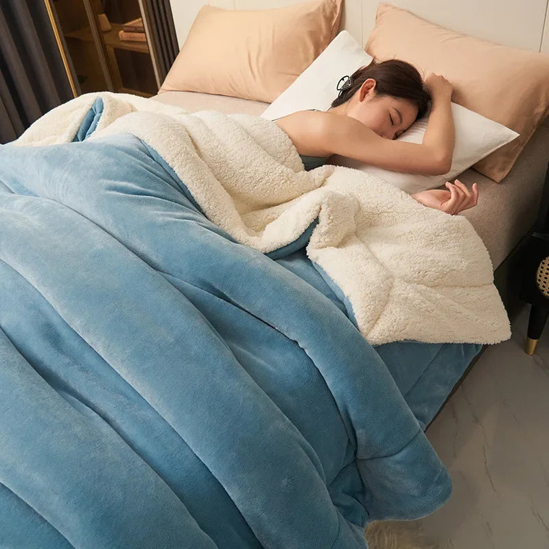 Wool Throw Blanket Keep Warm