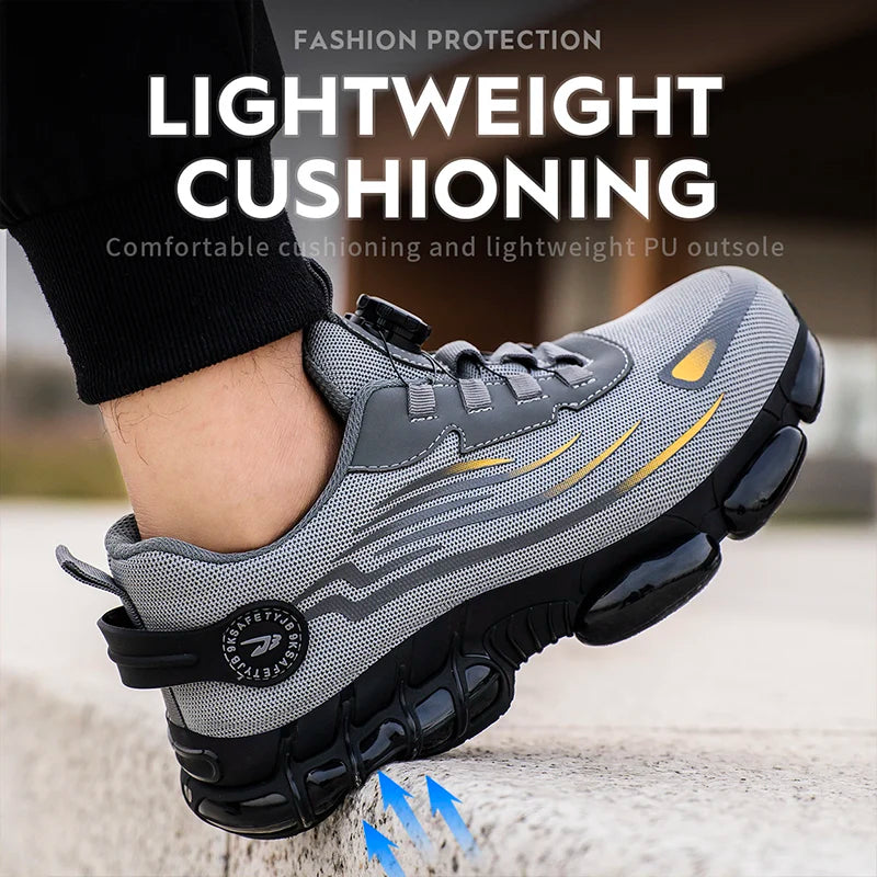 Breathable Lace Free Soft Sole Comfortable Anti Smash Anti Puncture Labour Insurance Shoes