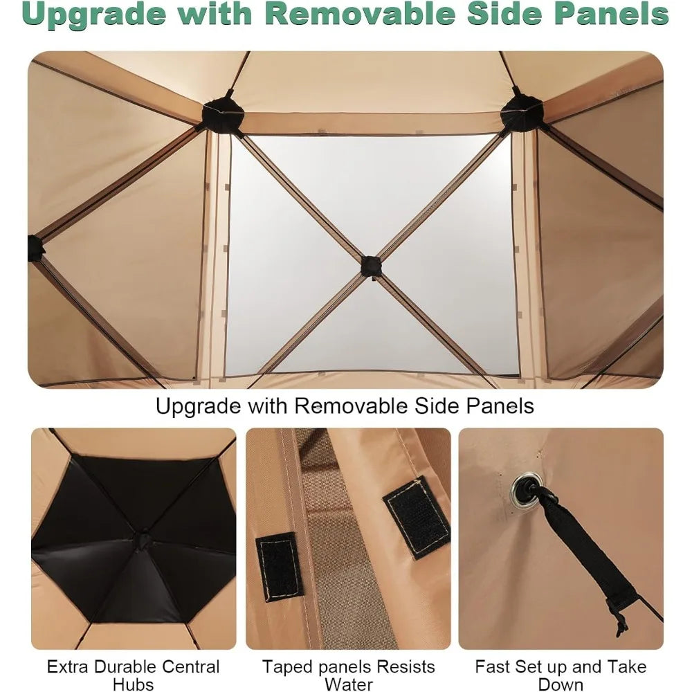 12x12ft Pop Up Gazebo Screen Tent Screen House for Outdoors