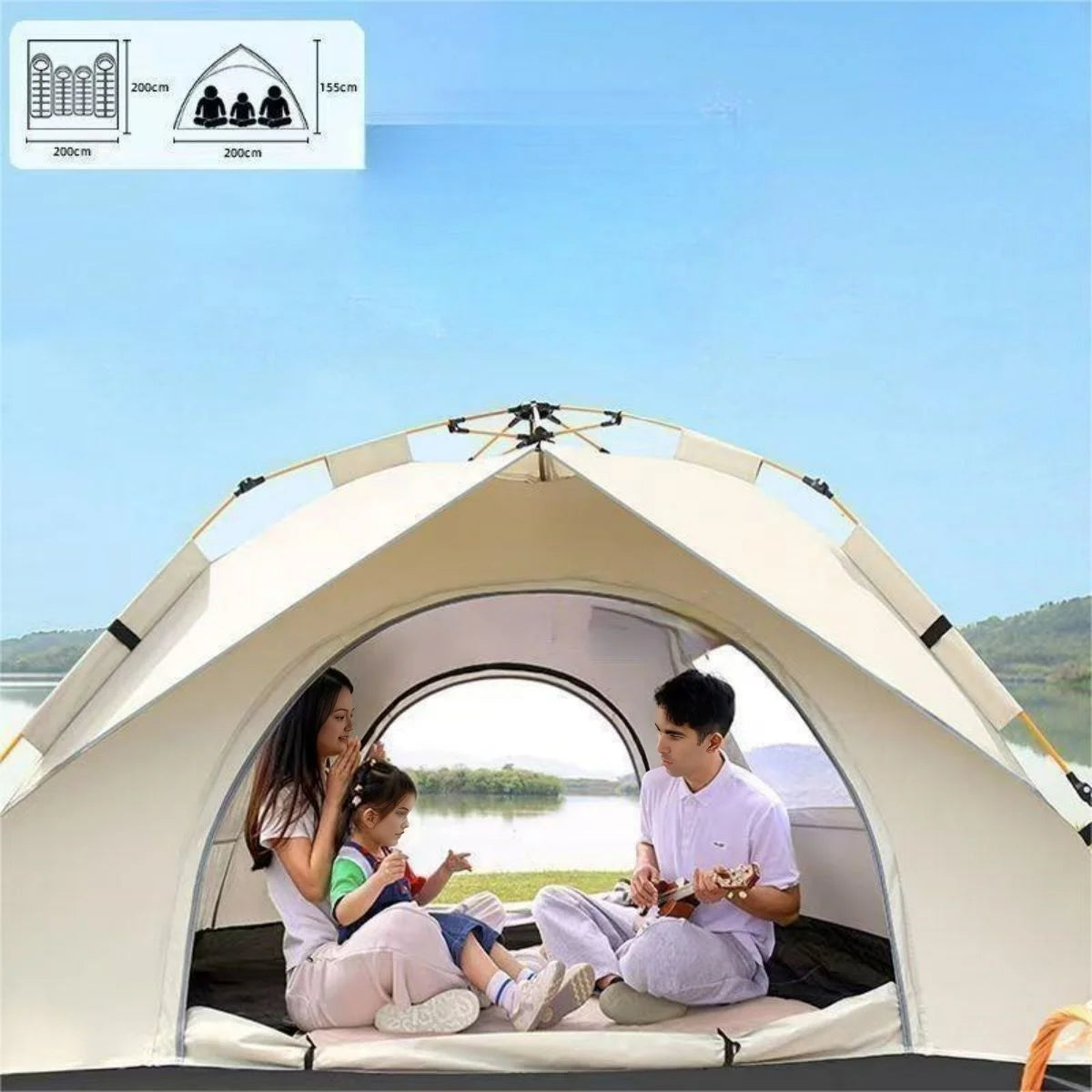 Automatic Quick-Opening Tent Outdoor Self-Driving Design