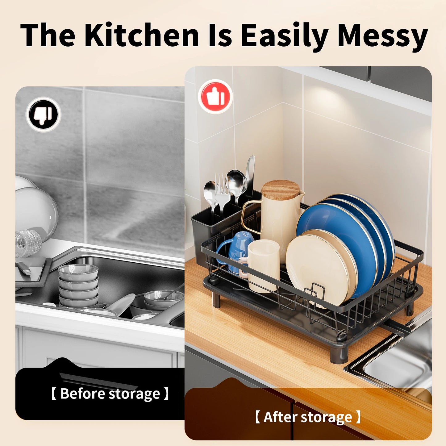 Dish Drying Rack, Multifunctional