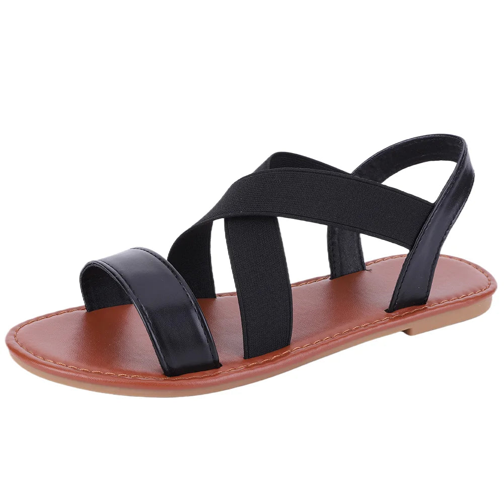 Elastic Ankle Strap Summer Dressy Shoes for Women