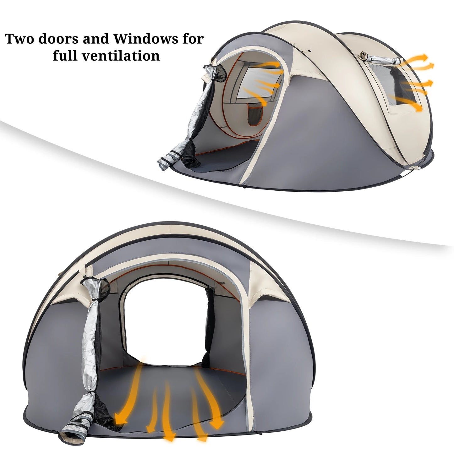 Camping Tent, 4 Person Pop Up,Easy Setup