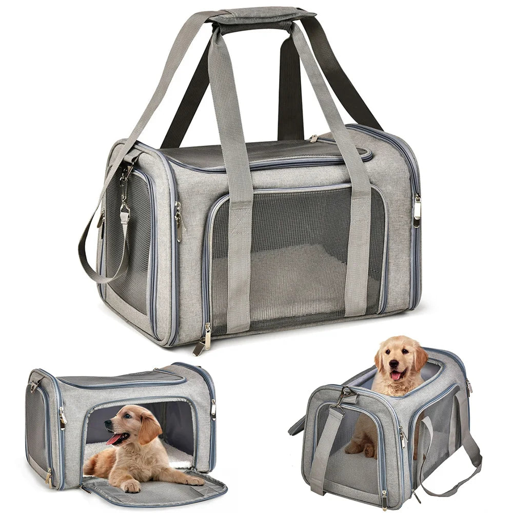 Dog Carrier Bag Soft Side Backpack Cat