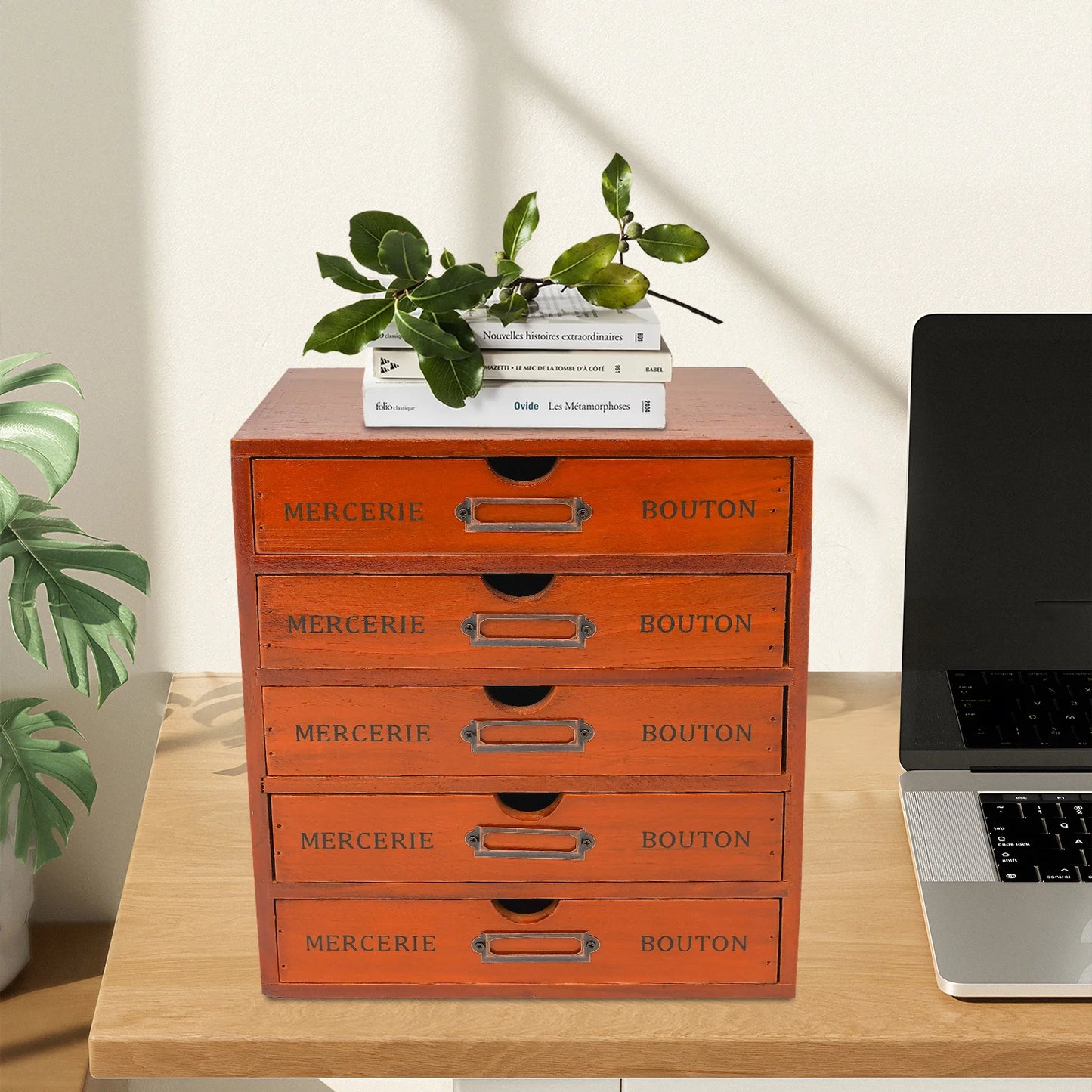 4/5-Drawer Wooden Drawer Storage Cabinet