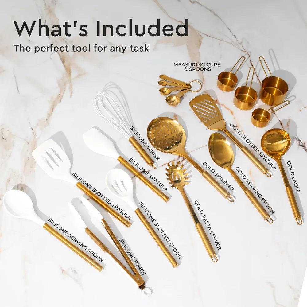 Gold Kitchen Utensils Set