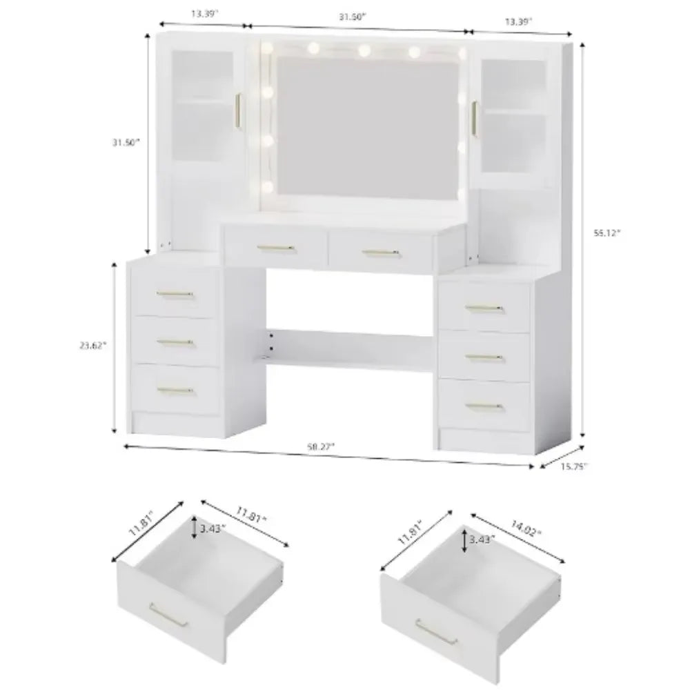 58.3" Makeup Vanity Desk