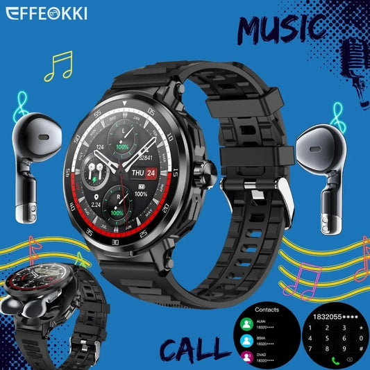 2 In 1 Smart Watch For Men With Activity Tracking And Bluetooth Connectivity