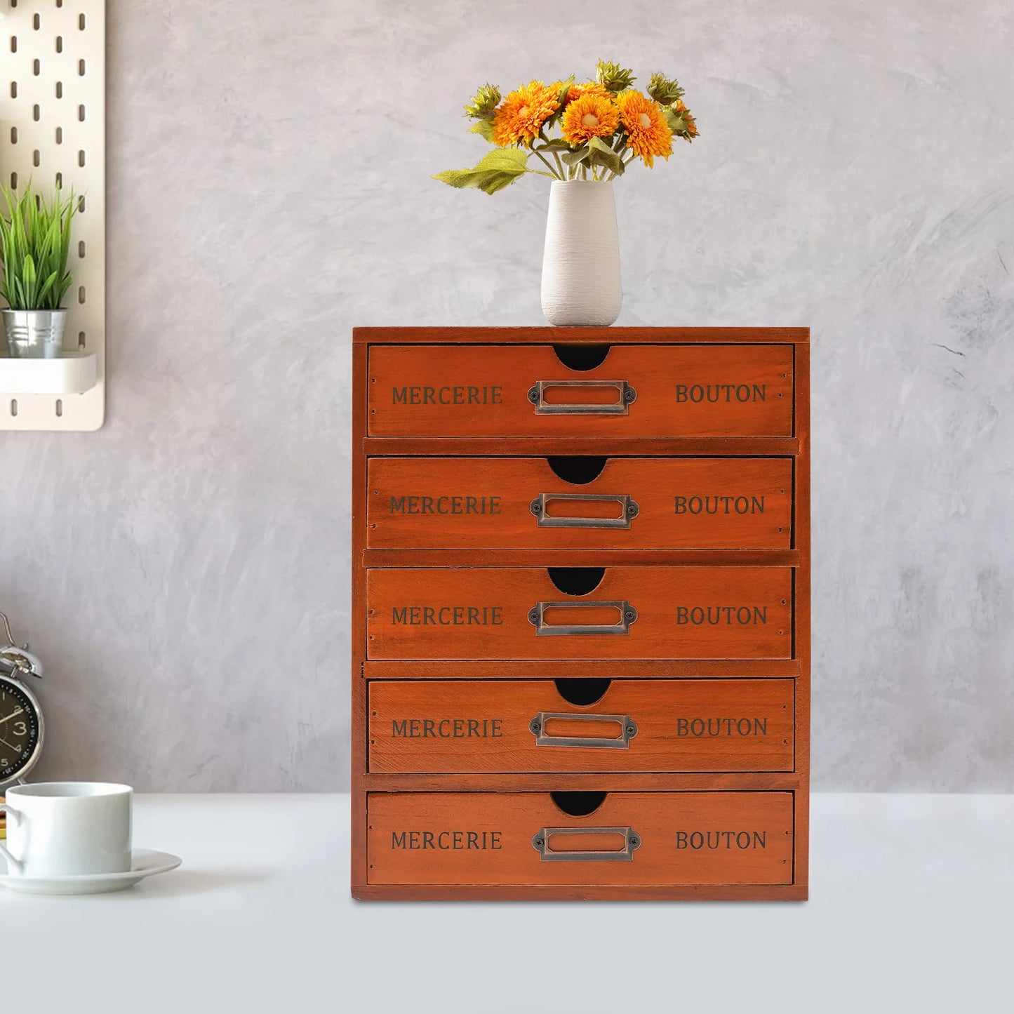 4/5-Drawer Wooden Drawer Storage Cabinet