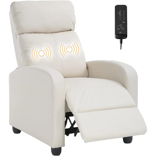 Recliner Chair Breathable Padded with Massage Feature