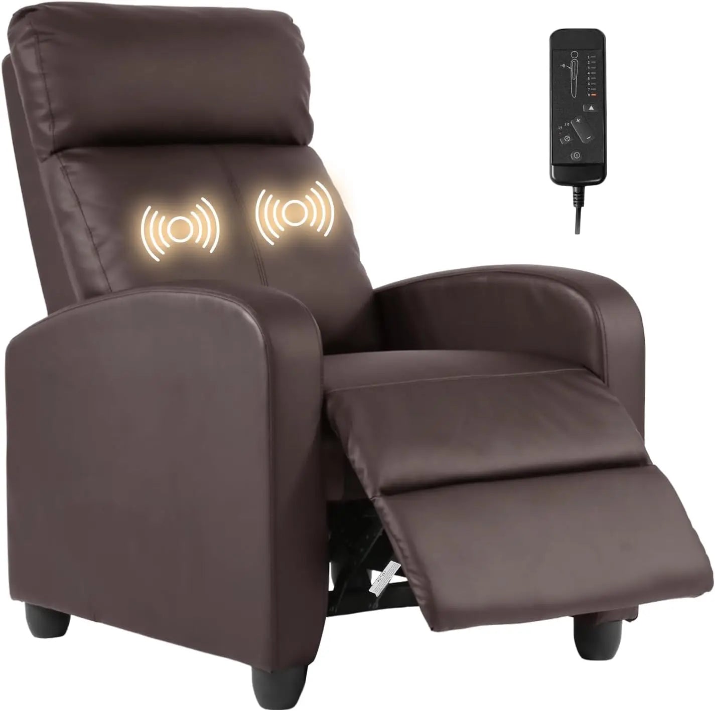Recliner Chair Breathable Padded with Massage Feature
