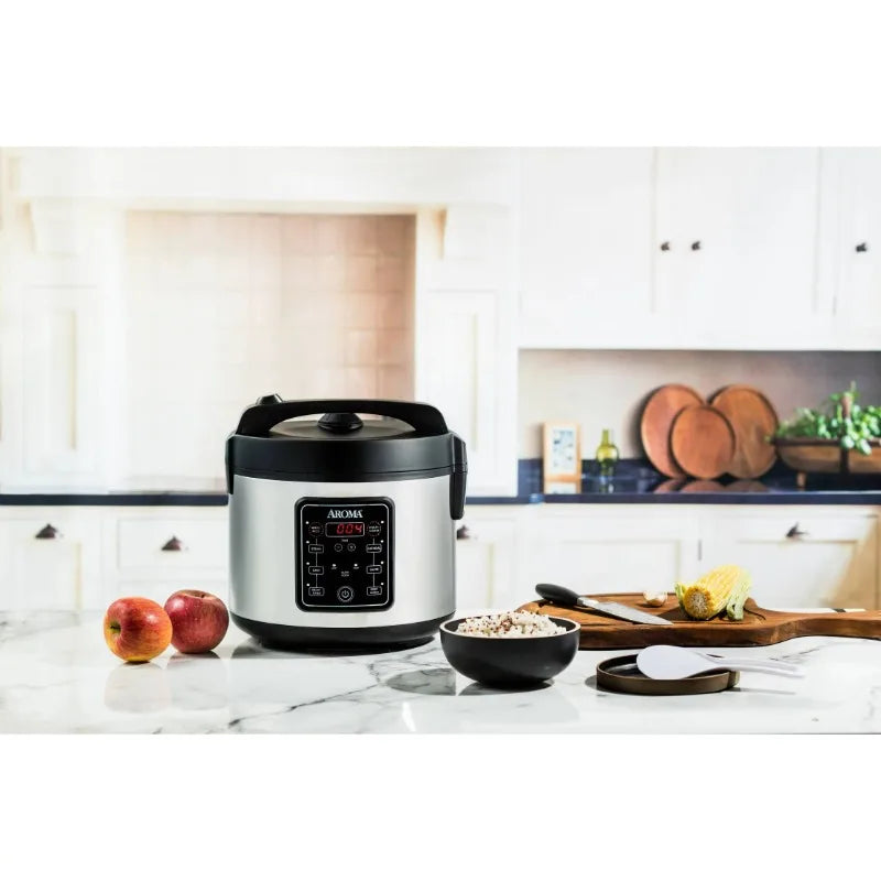 Aroma 20 Cup Digital Multicooker & Rice Cooker - Stainless Steel