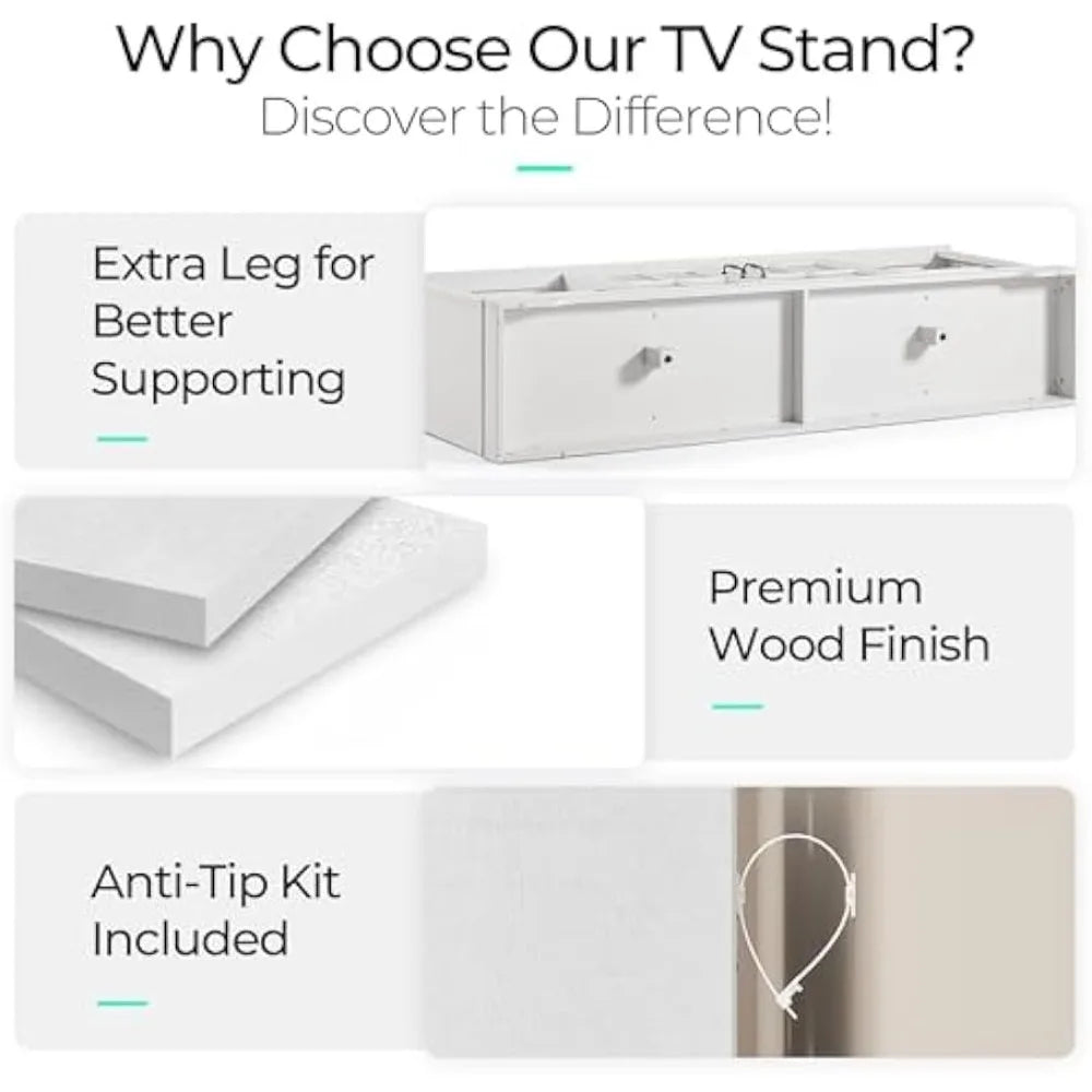 TV Stand for 75 Inch TV with LED Lights 68 Inch Entertainment Center with Remote Control