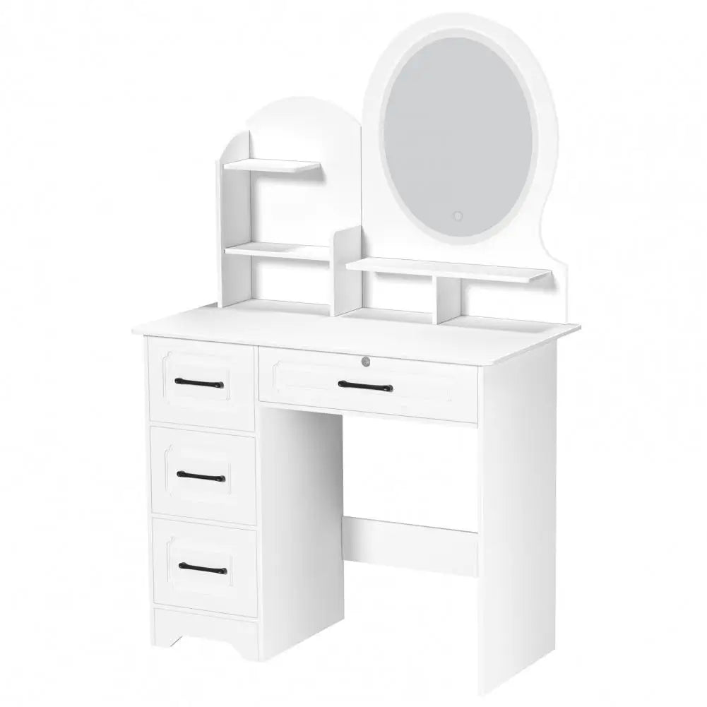 Vanity Table Modern Partition Design Makeup Desk With Mirror