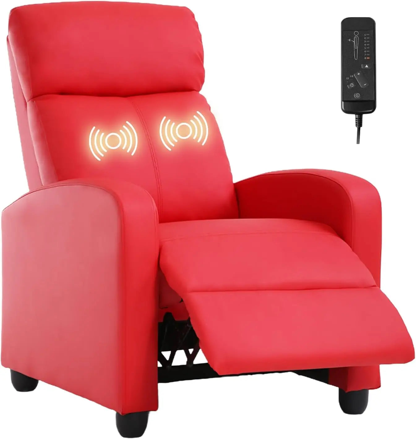 Recliner Chair Breathable Padded with Massage Feature