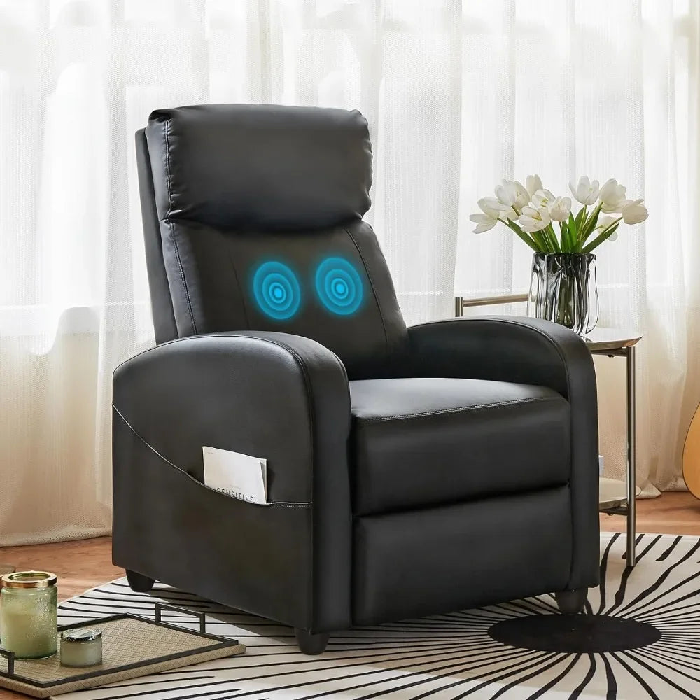 Recliner Chair Massage Reclining Sofa for Adults with PU Leather Upholstery