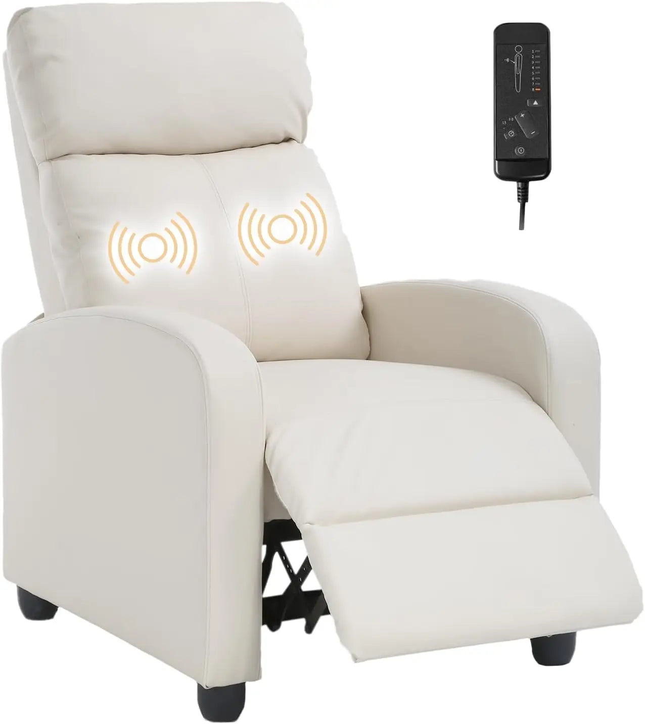 Recliner Chair Breathable Padded with Massage Feature