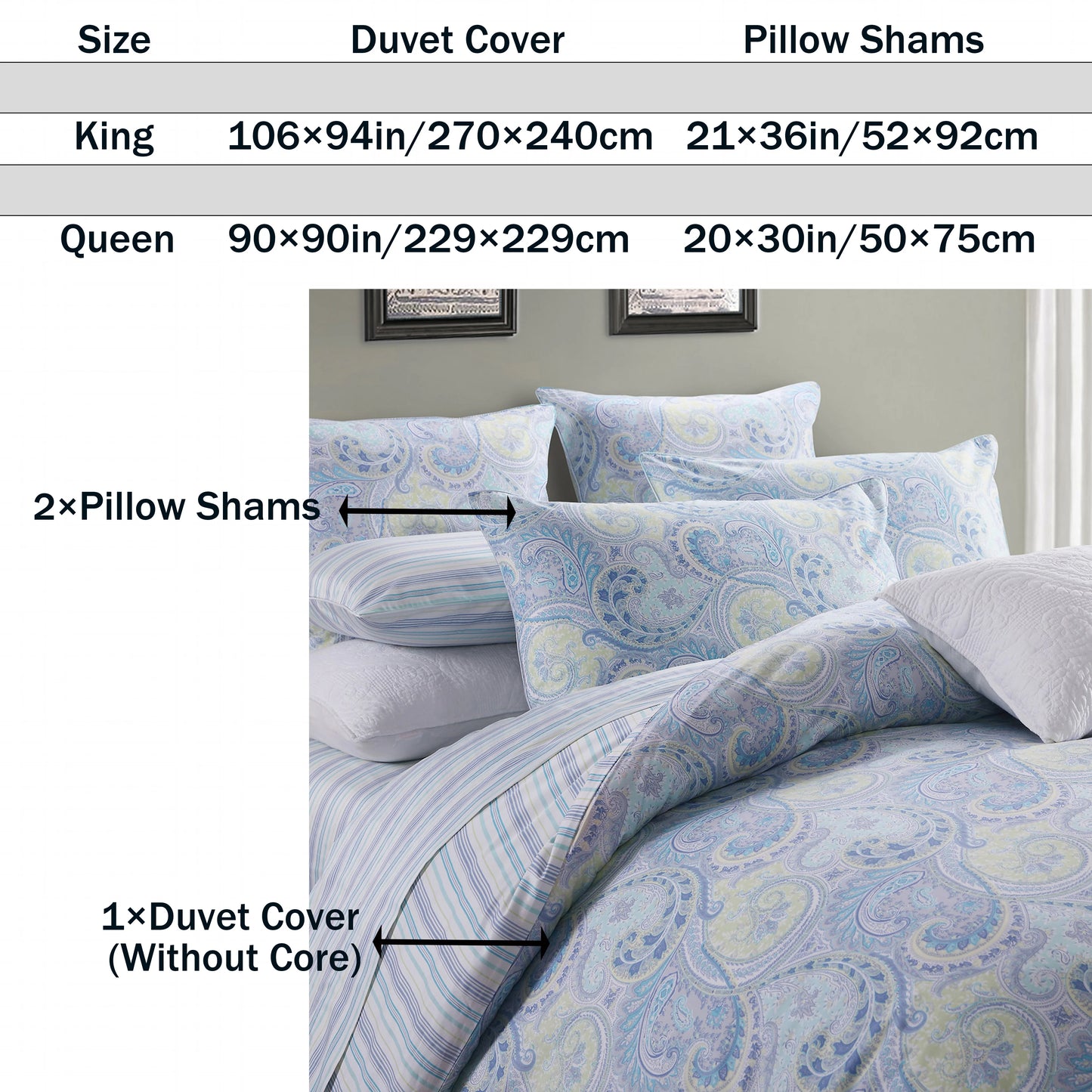 3pcs 600TC 100% Egyptian Cotton Duvet Cover Set,