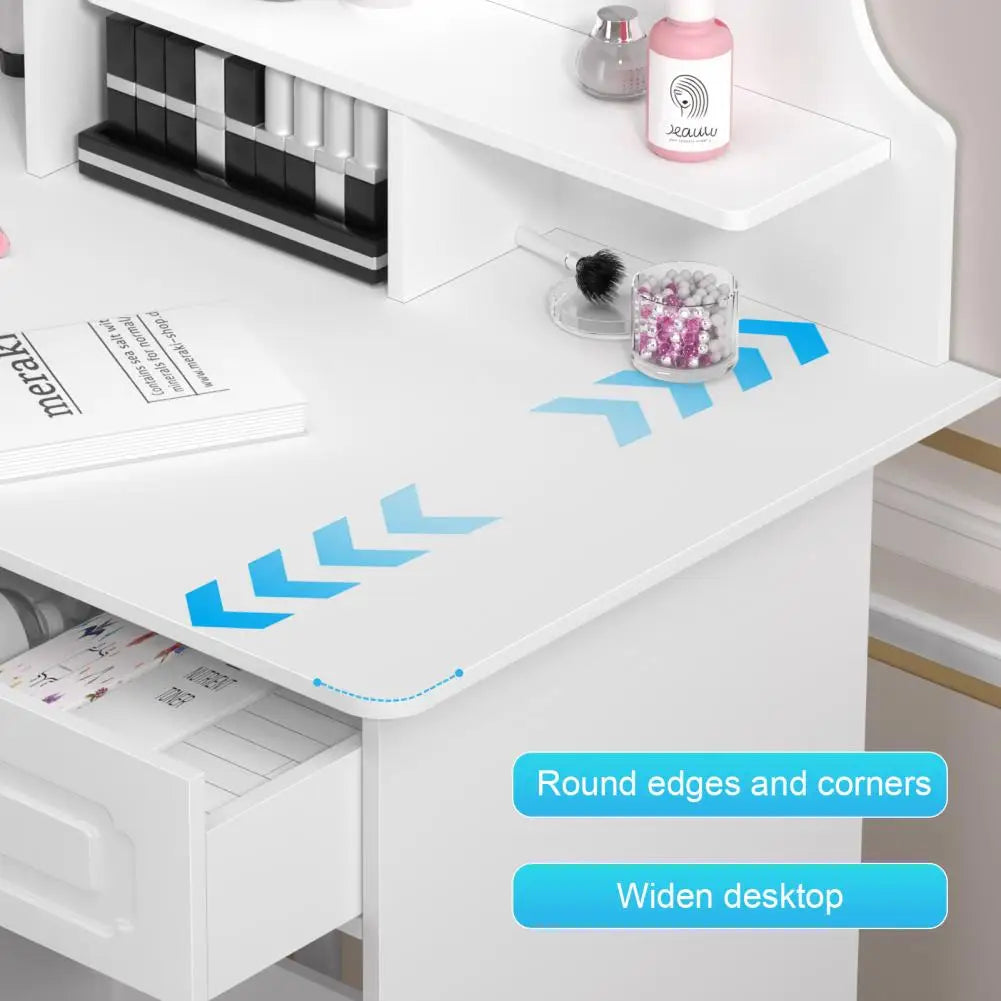 Vanity Table Modern Partition Design Makeup Desk With Mirror
