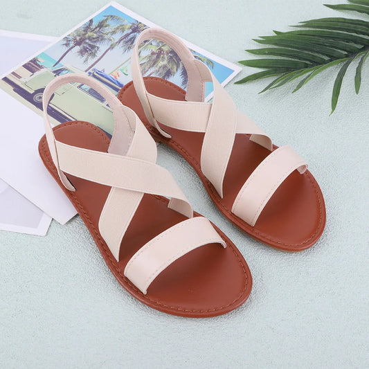 Elastic Ankle Strap Summer Dressy Shoes for Women