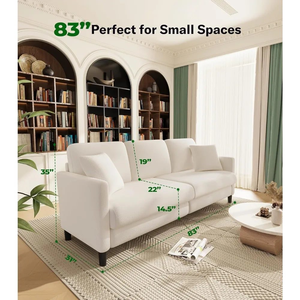 Sofas for Living Room Comfy Love Seat Couches Fleece Loveseat Sofa Tool Free Setup All Wood Sofa Couch