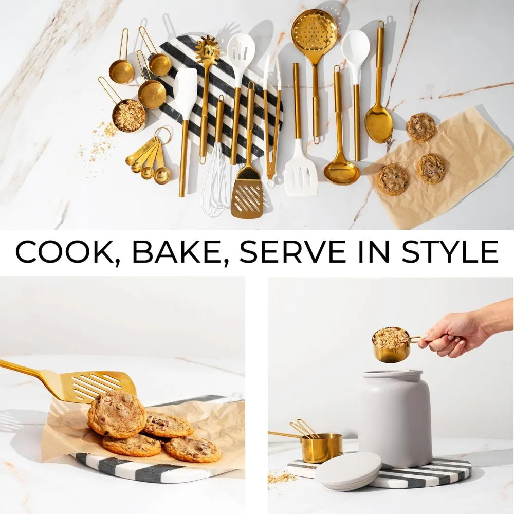 Gold Kitchen Utensils Set