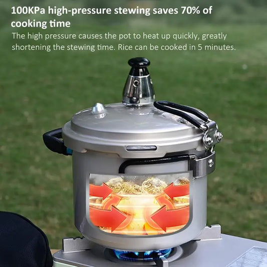 Camping Pressure Cooker Portable Rice Cooker Kitchen Pressure Cooker Cookware For Outdoor Outdoor Camping Cook Tool Steamer